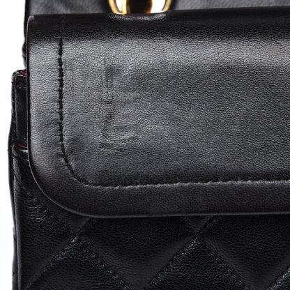 Chanel Lambskin Quilted Small Double Flap Black 12 of 14