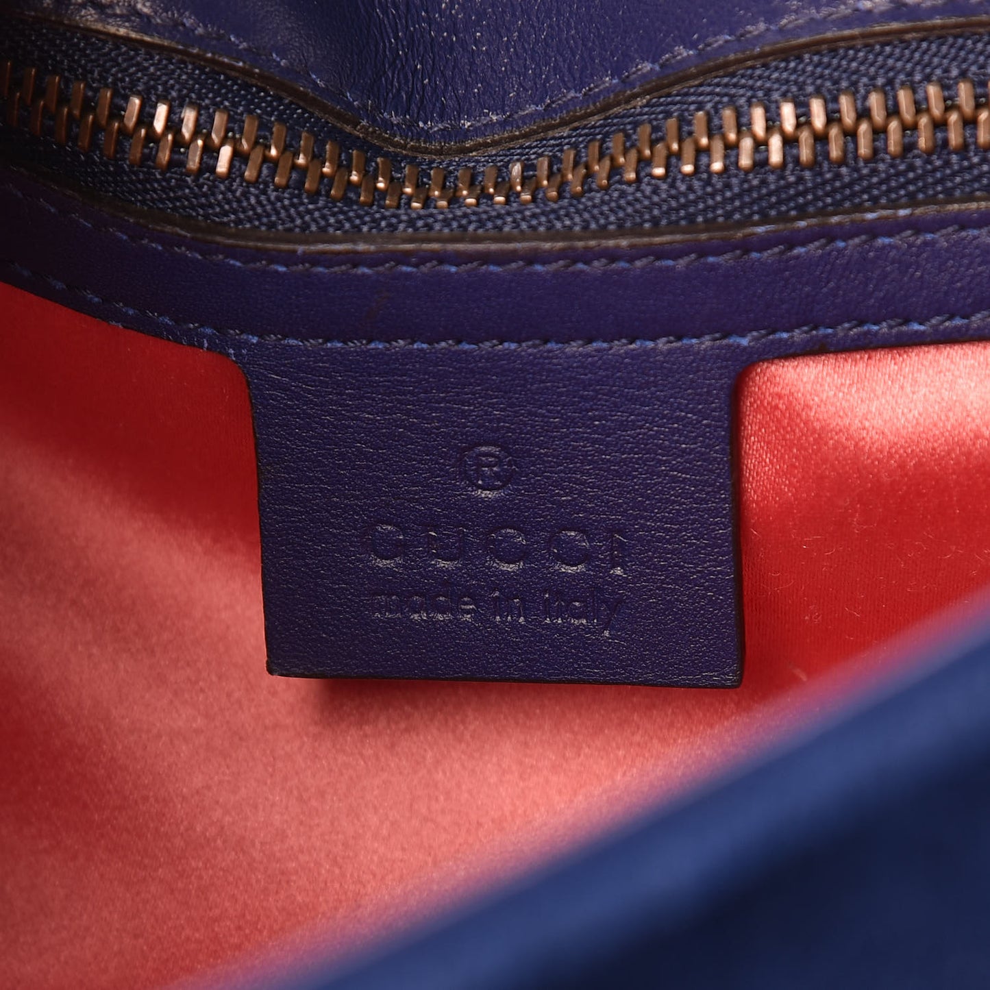 Velvet Matelasse Small GG Marmont Shoulder Bag Cobalt Blue