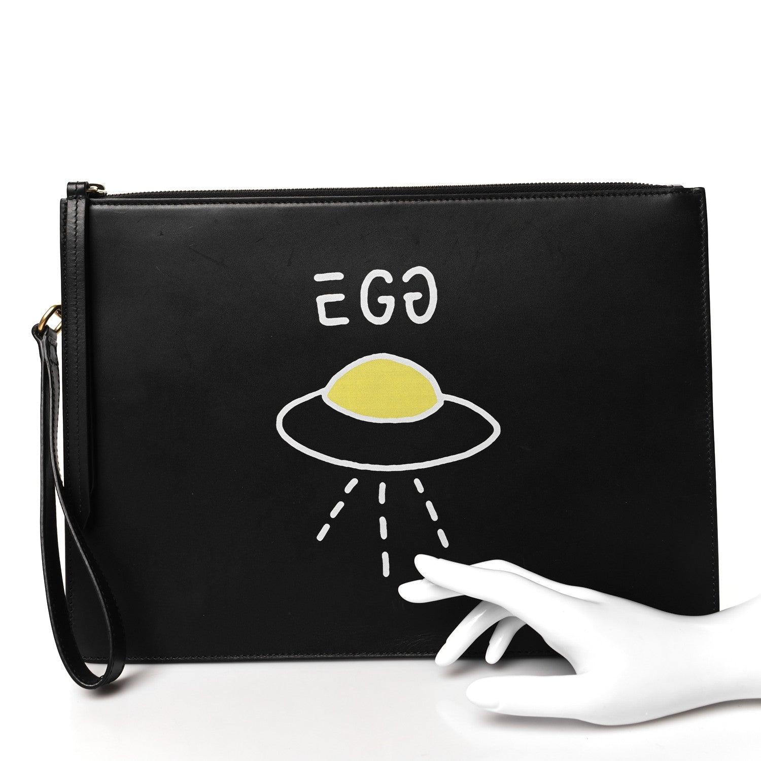 Gucci Calfskin Gucci Egg Clutch Black 2 of 11