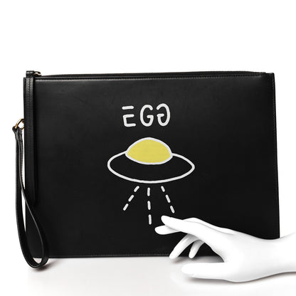 Gucci Calfskin Gucci Egg Clutch Black 2 of 11