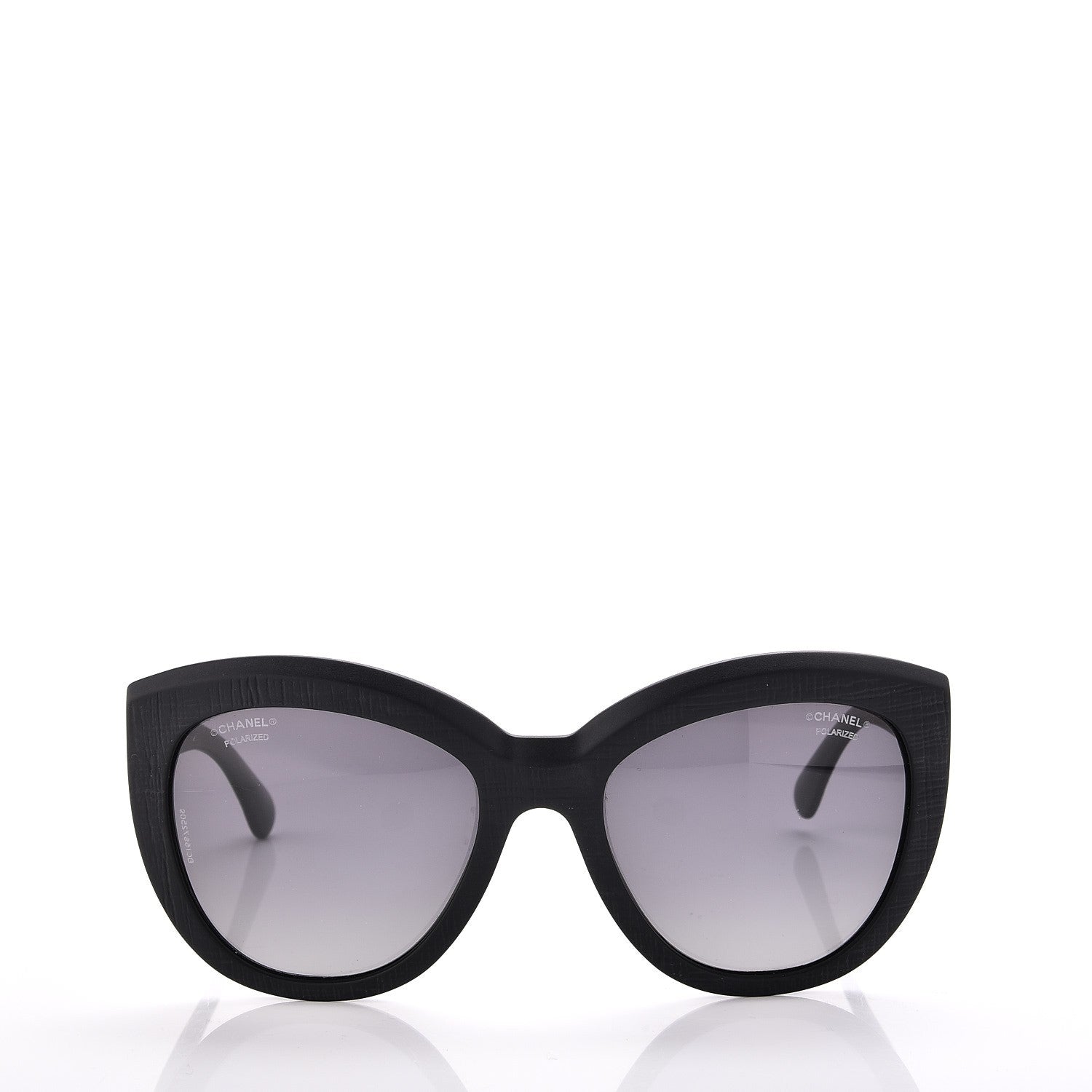 Chanel Tweed Effect CC Polarized Butterfly Signature Sunglasses 5332 Black 2 of 8