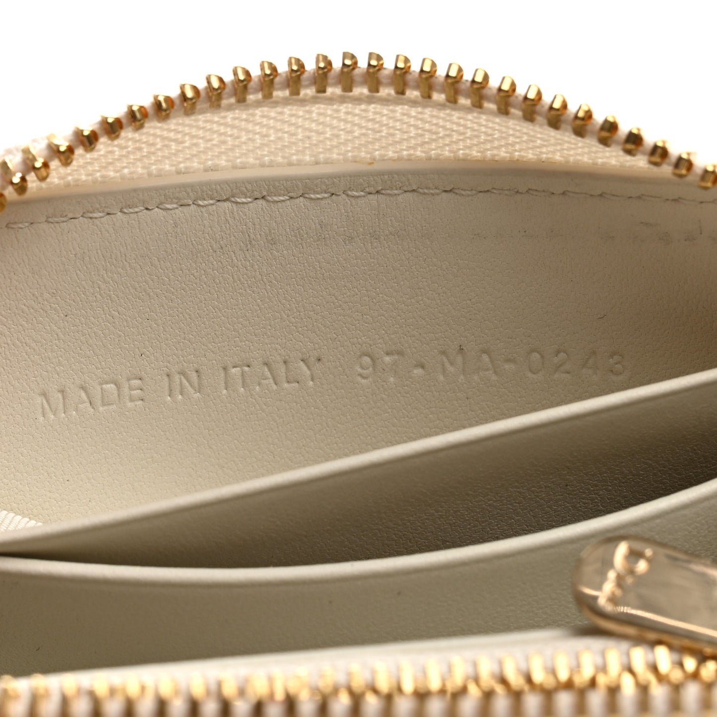 Calfskin Cannage Small Lady Dior Voyageur Coin Purse White