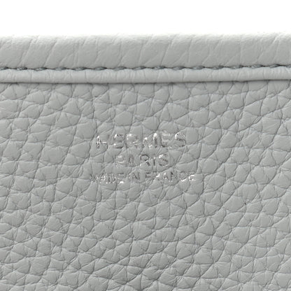 Hermes Taurillon Clemence Evelyne III PM Bleu Pale 6 of 9