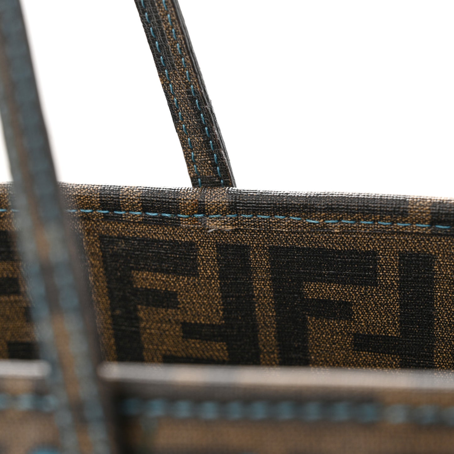 Zucca Spalmati Perforated Medium Roll Tote Tobacco Pavone