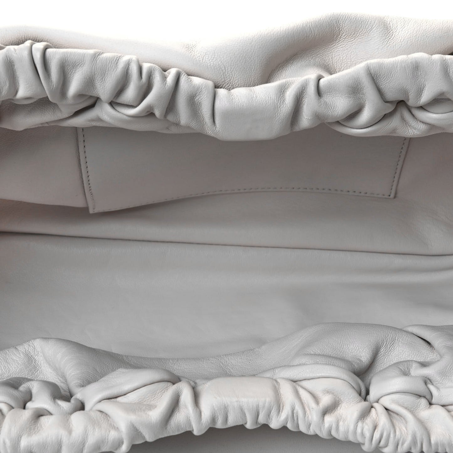 Lambskin Cloud Clutch White