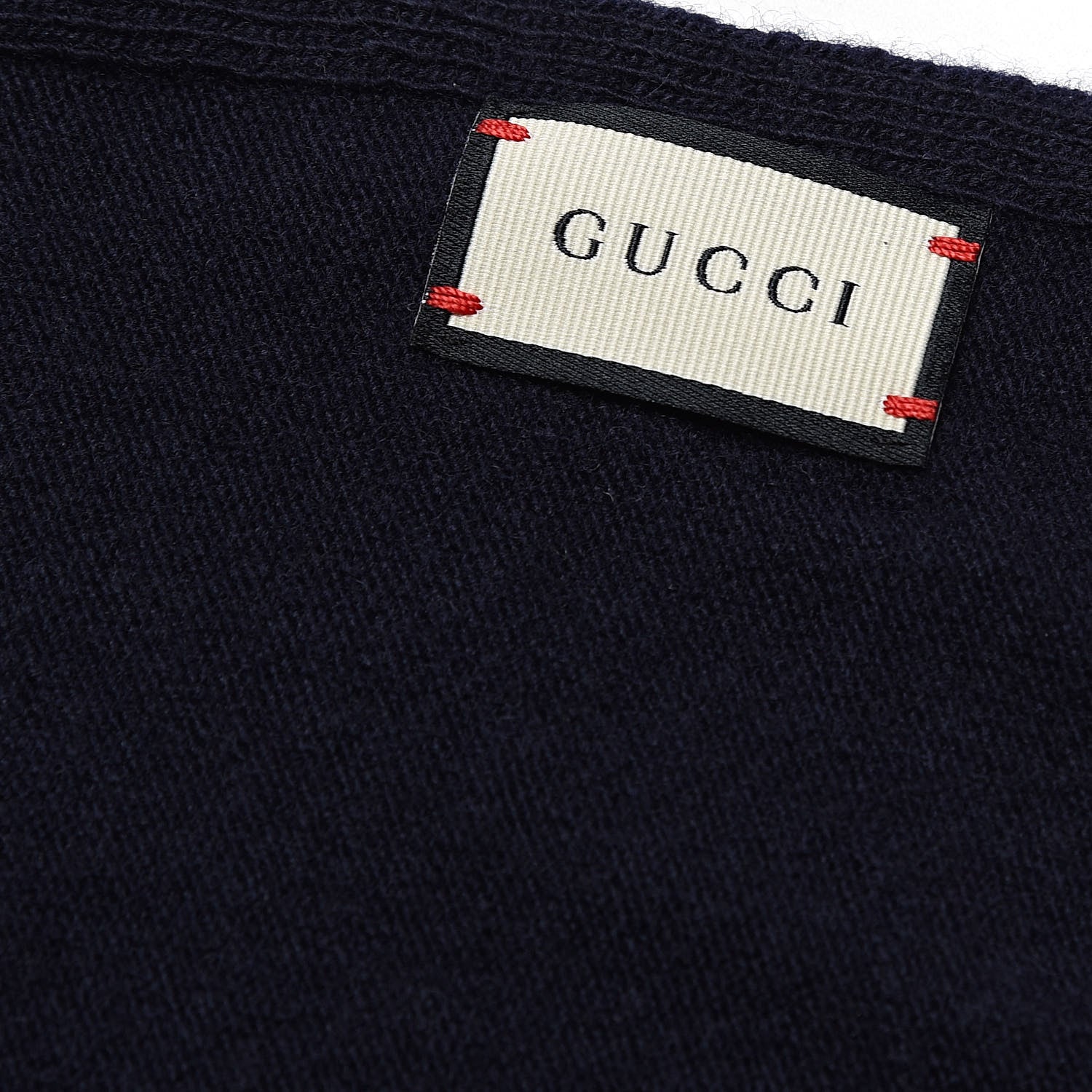 Gucci Wool Embroidered New Mix Scarf Midnight Blue 4 of 5