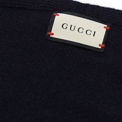 Gucci Wool Embroidered New Mix Scarf Midnight Blue 4 of 5