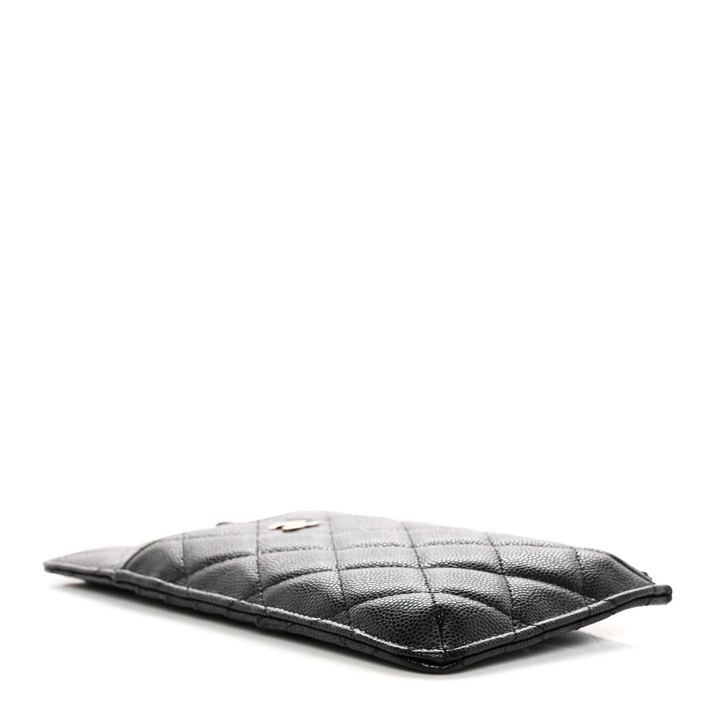 Caviar Quilted Classic iPhone Pouch Black