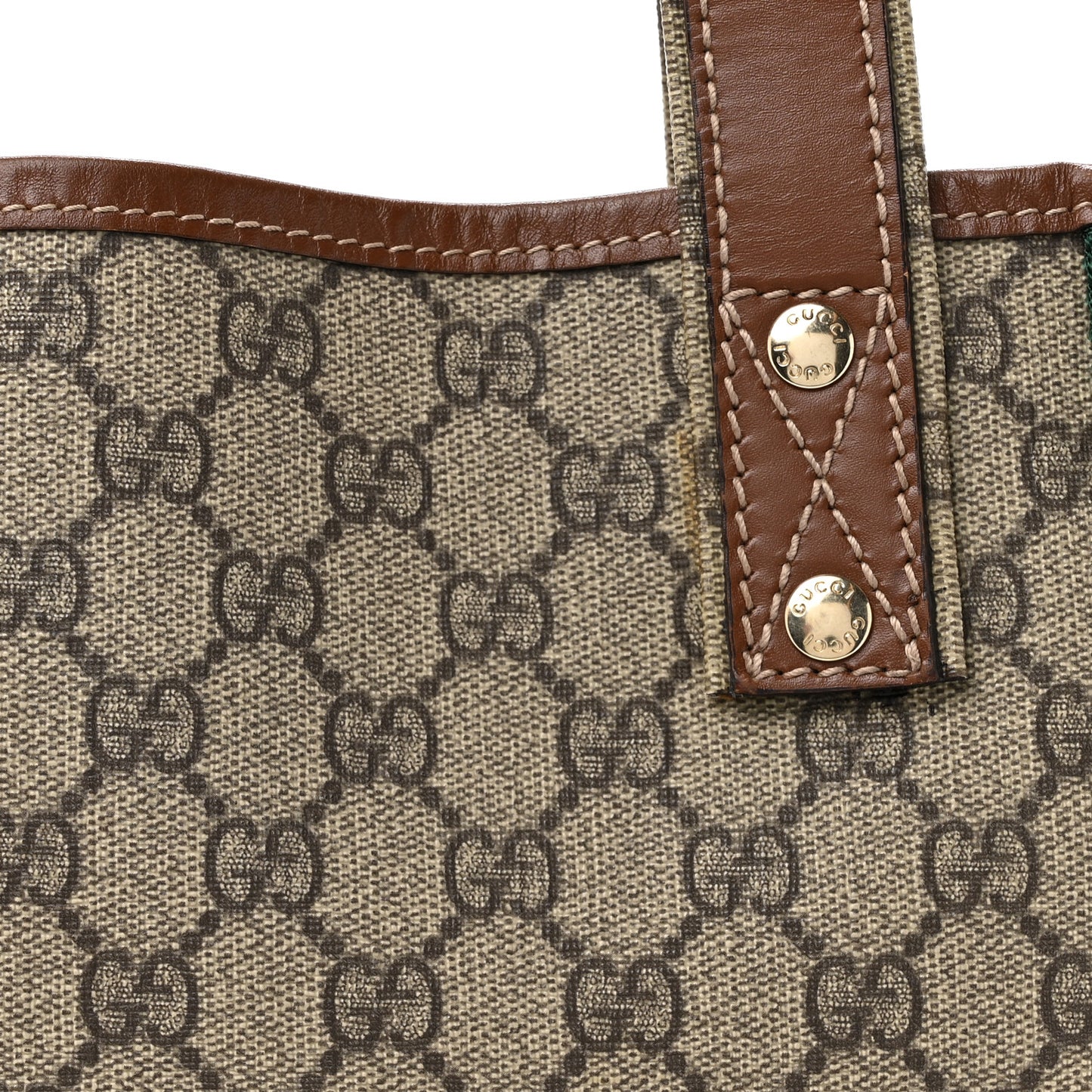 GG Plus Monogram Medium Signature Web Loop Tote Light Brown