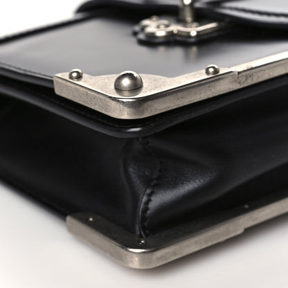 Prada City Calf Cahier Chain Clutch Black 6 of 7