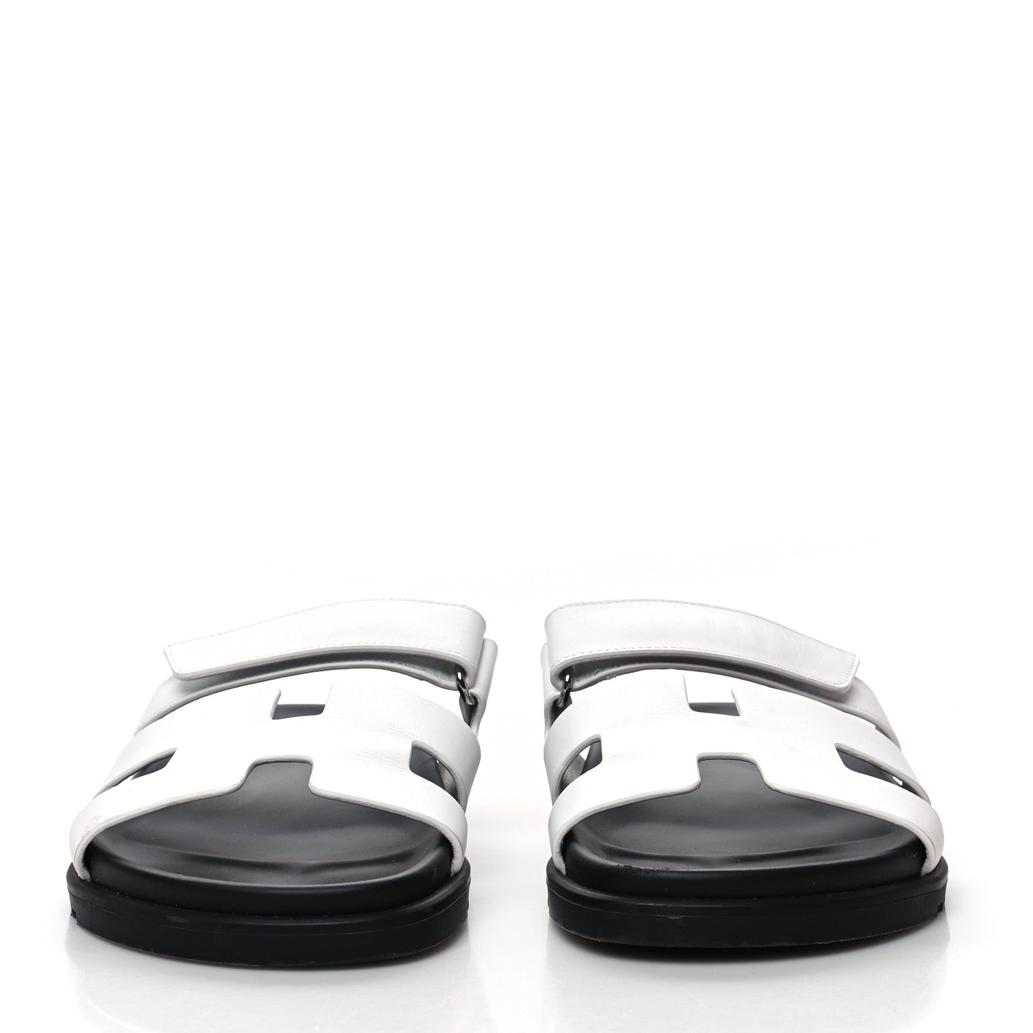 Hermes Calfskin Womens Chypre Sandals 40 White 2 of 10