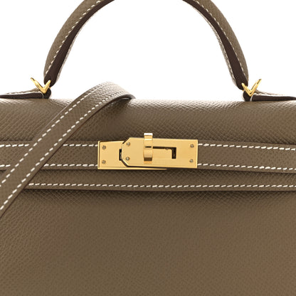 Hermes Epsom Mini Kelly Sellier 20 Etoupe 8 of 15