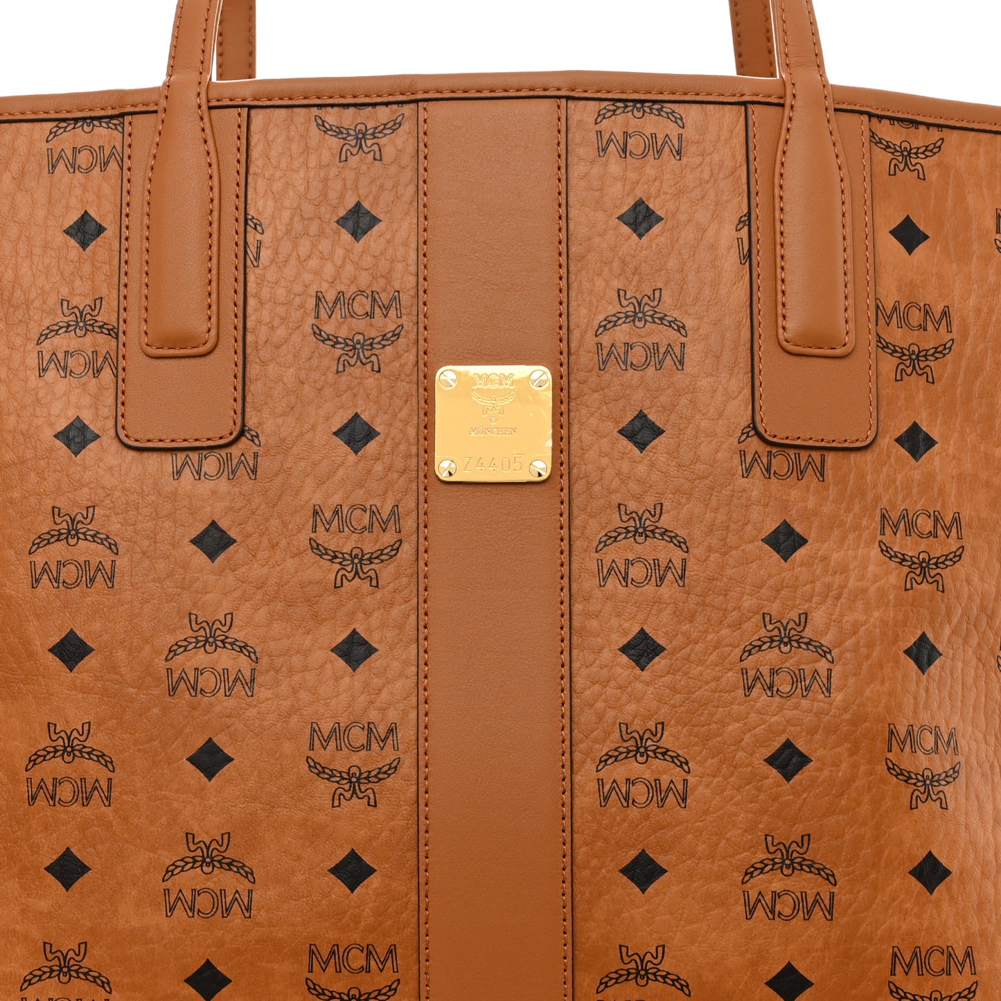 Visetos Large Liz Reversible Shopper Tote Cognac