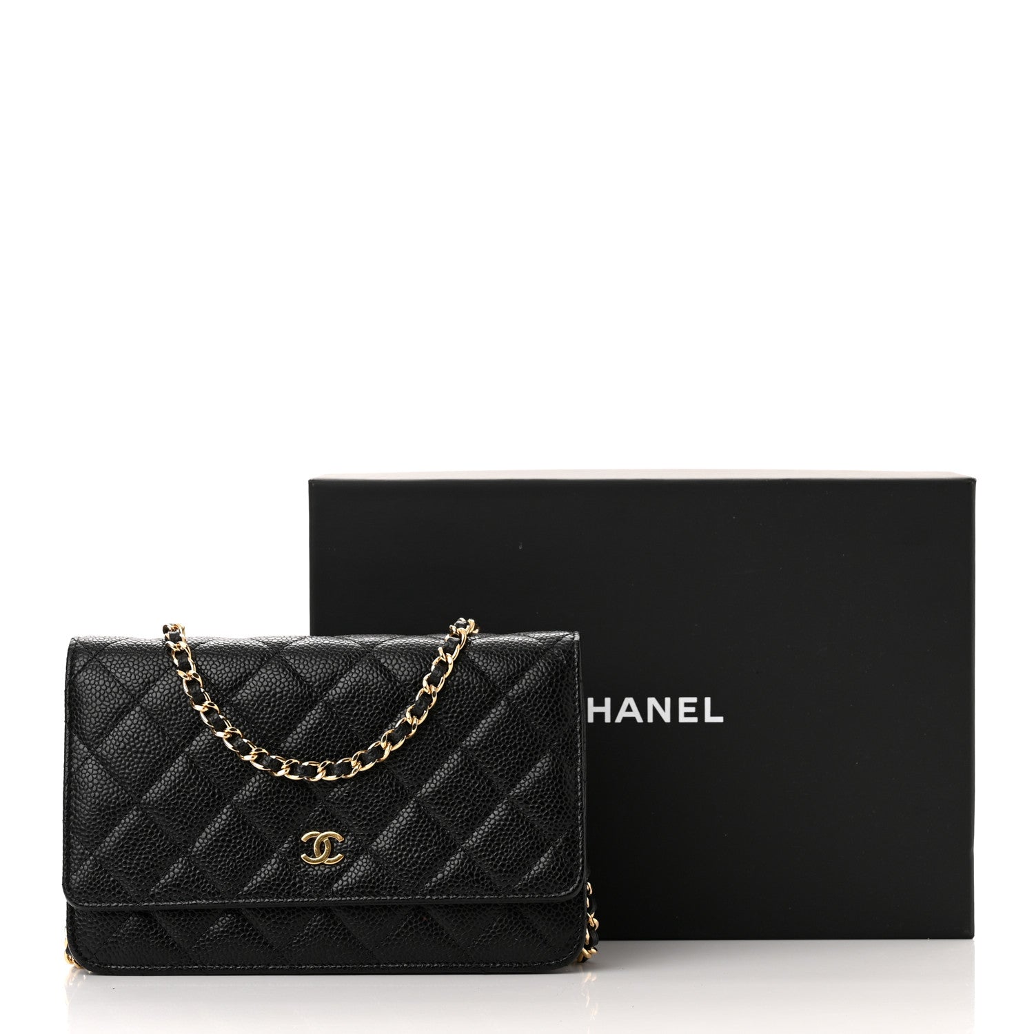 Chanel Caviar Quilted Wallet on Chain WOC Black 12 of 12