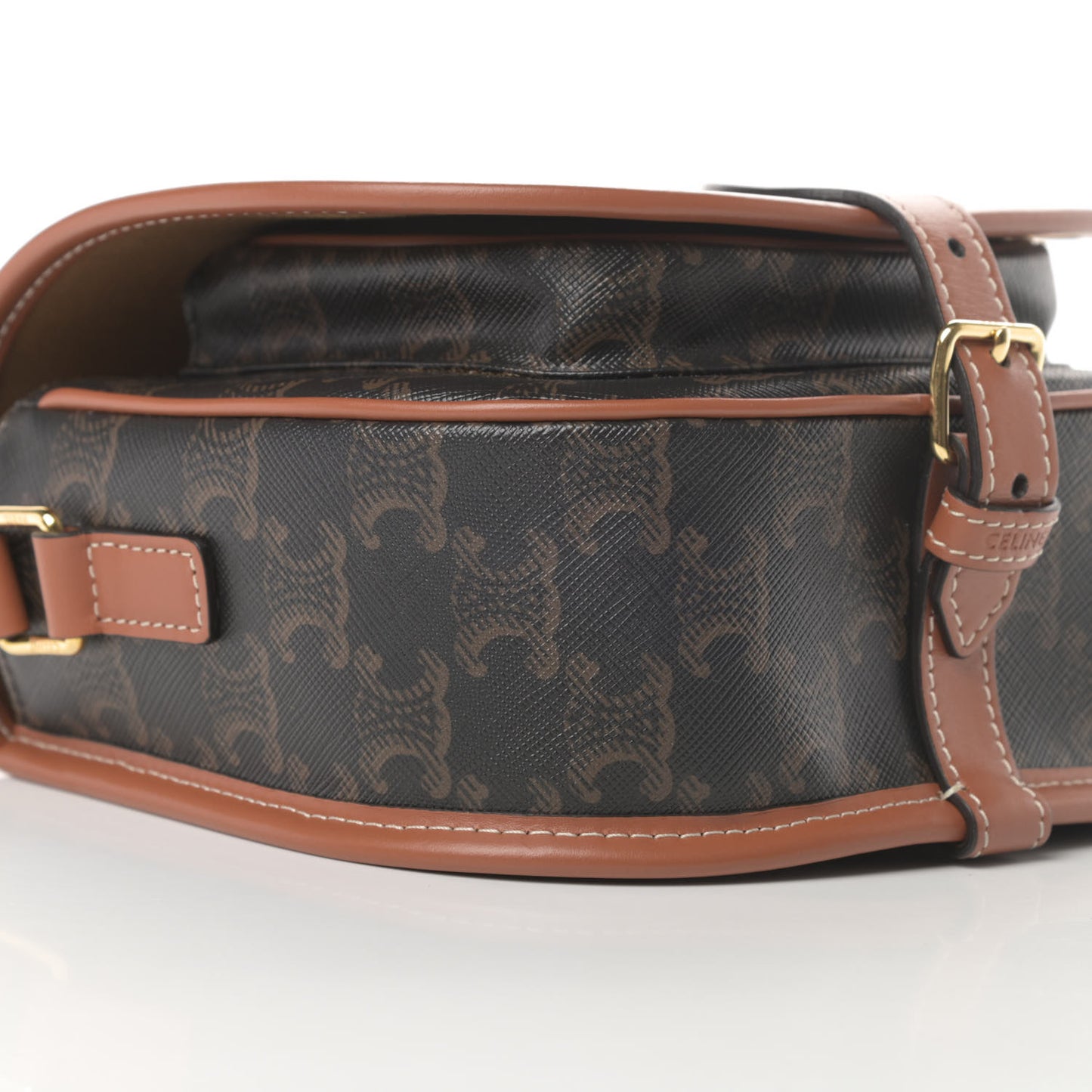 Triomphe Canvas Medium Folco Bag Tan