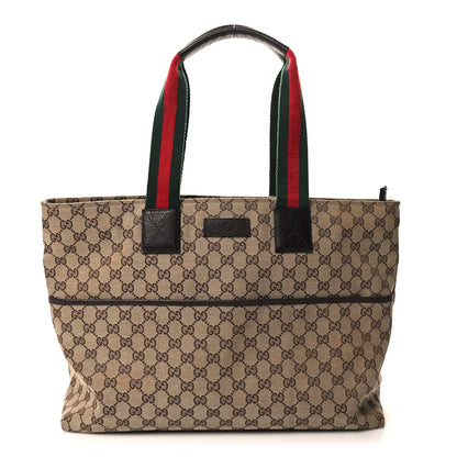 Gucci Monogram Web Large Diaper Tote Brown 1 of 11