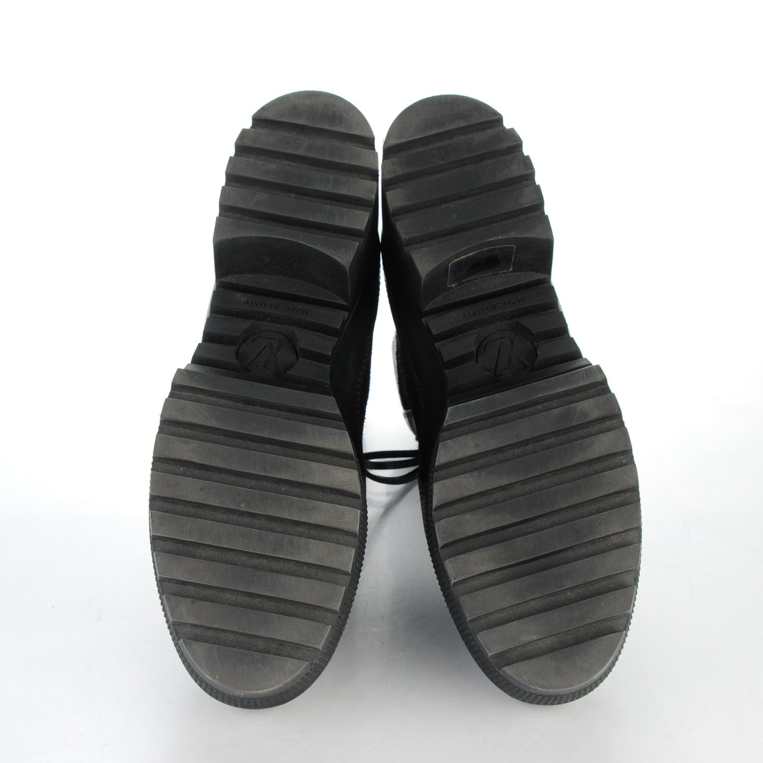 Louis Vuitton Suede Calfskin Monogram Checkpoint Platform Desert Boots 39 Black 5 of 7