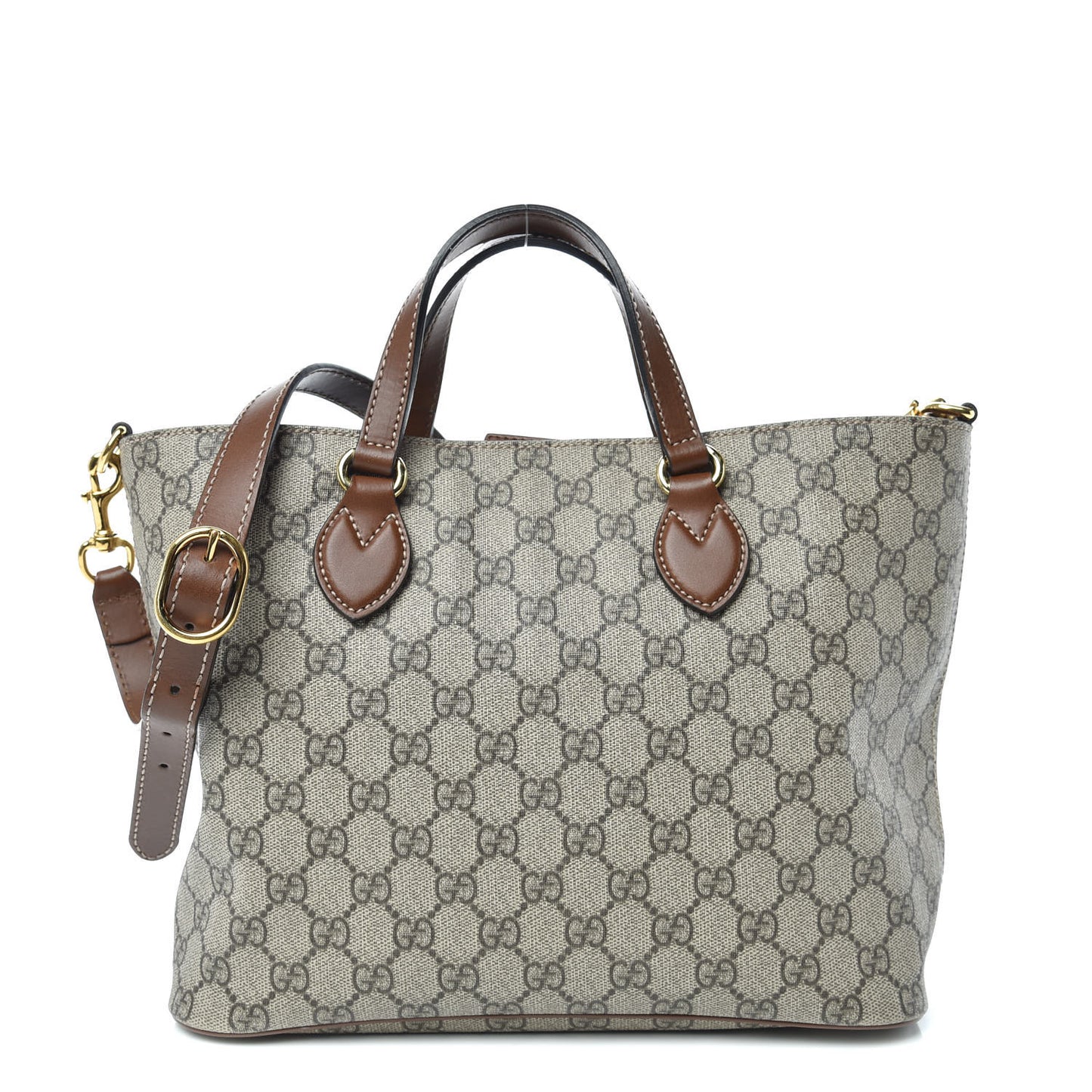 Soft GG Supreme Monogram Small Crossbody Tote Beige Cuir