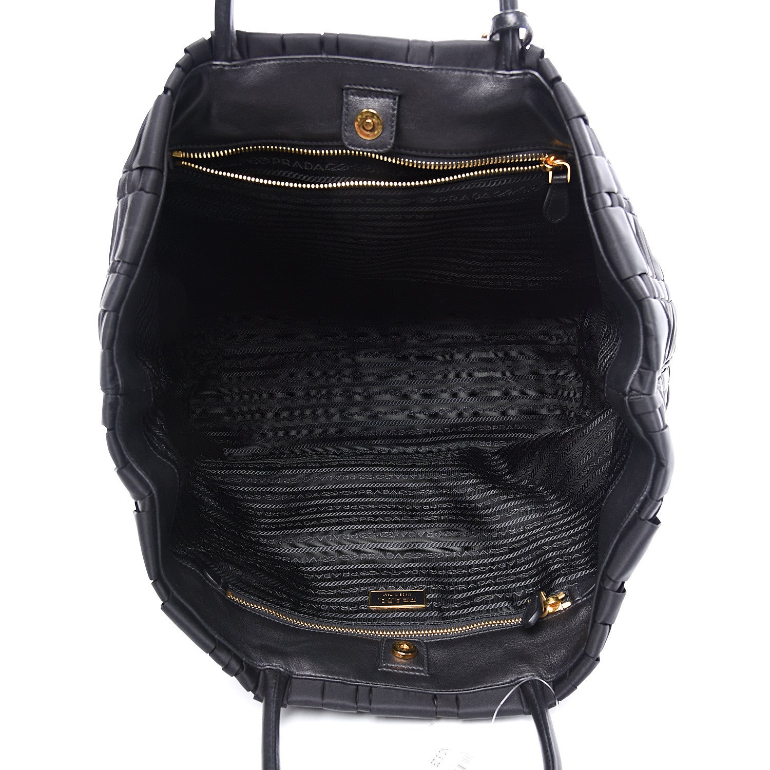 Prada Tessuto Nylon Weave Shopping Tote Black 4 of 10