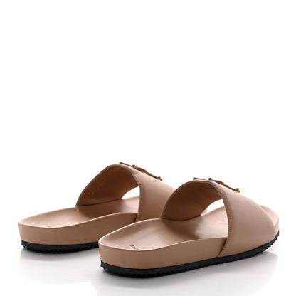 Saint Laurent Lambskin Joan Slide Sandals 40.5 Nude 4 of 9