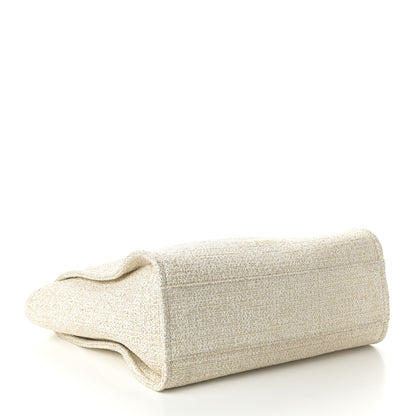 Chanel Lurex Boucle Small Deauville Tote Ivory 4 of 10