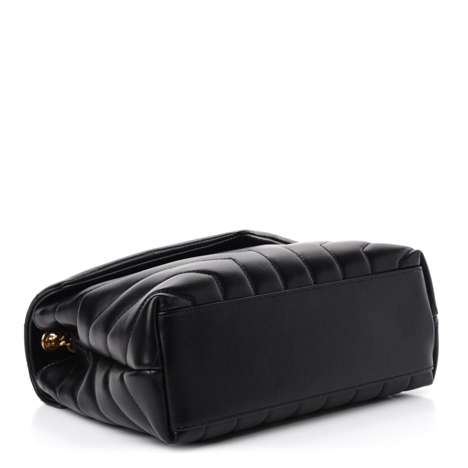 Saint Laurent Calfskin Y Quilted Monogram Small Loulou Chain Satchel Black 5 of 12