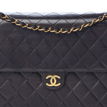 Chanel Lambskin Quilted Medium Single Flap Black 14 of 14