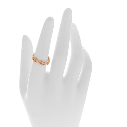 Hermes 18K Rose Gold PM Chaine D'Ancre Enchainee Ring 55 7.25 2 of 9