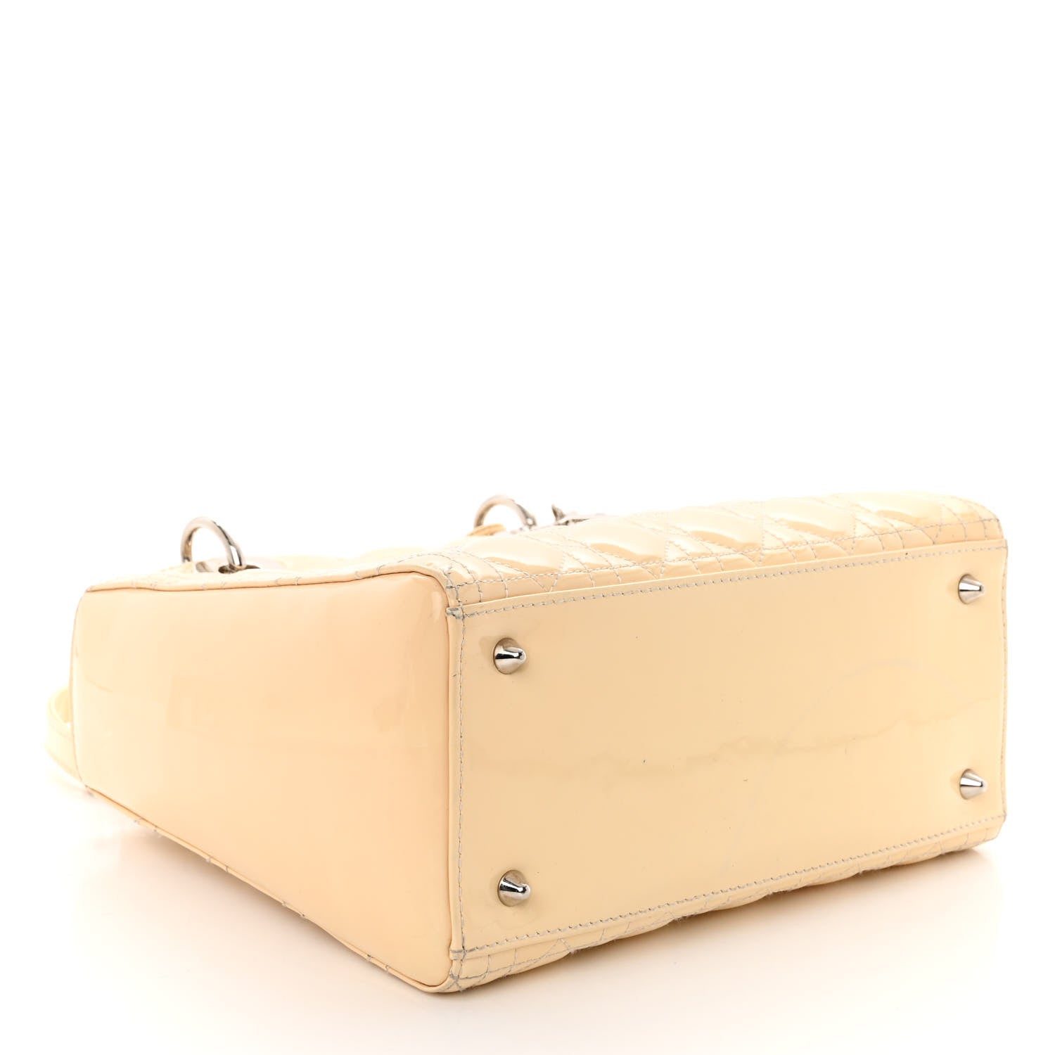 Christian Dior Patent Cannage Medium Lady Dior Beige 4 of 11