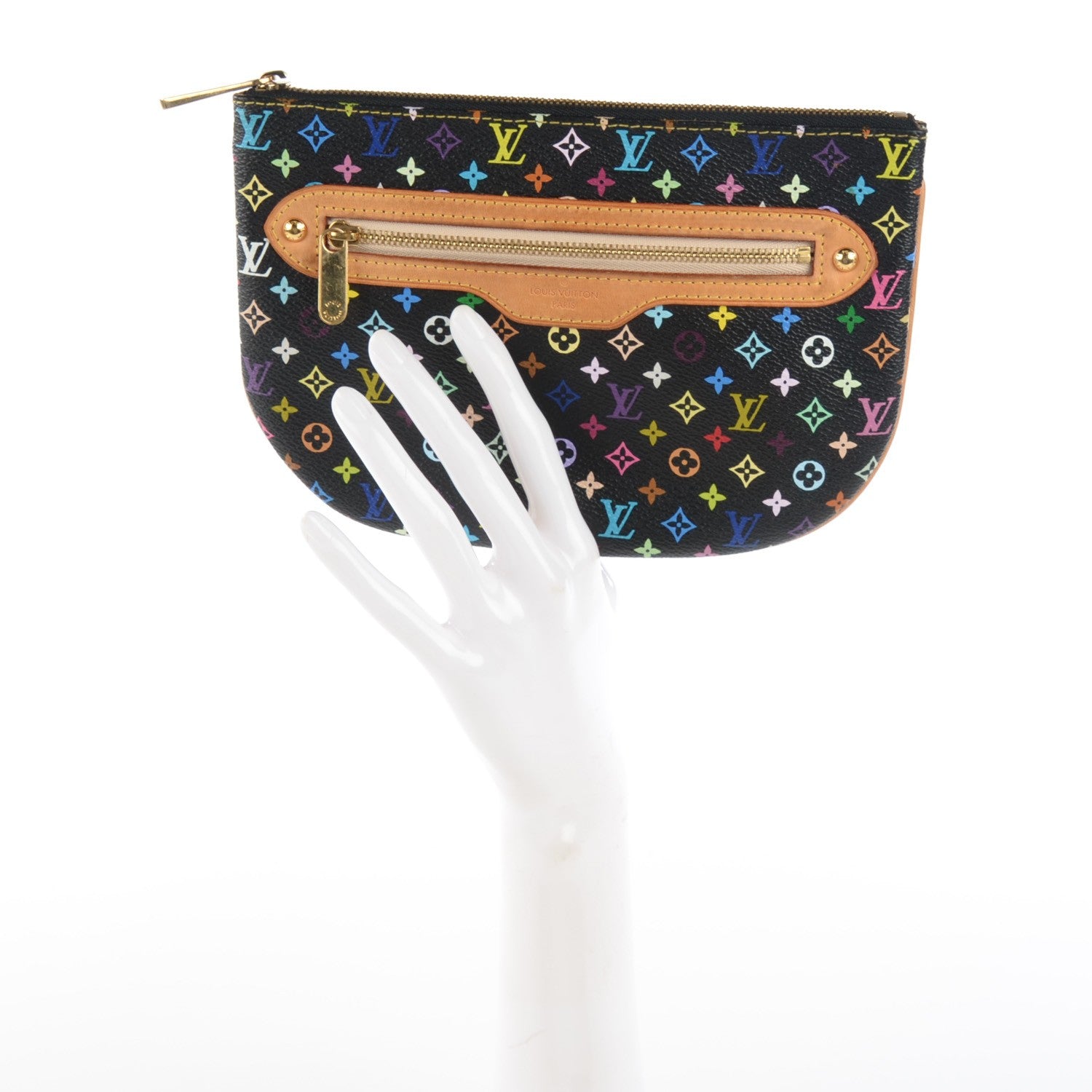 Louis Vuitton Monogram Multicolor Pochette Plate GM Black 2 of 7