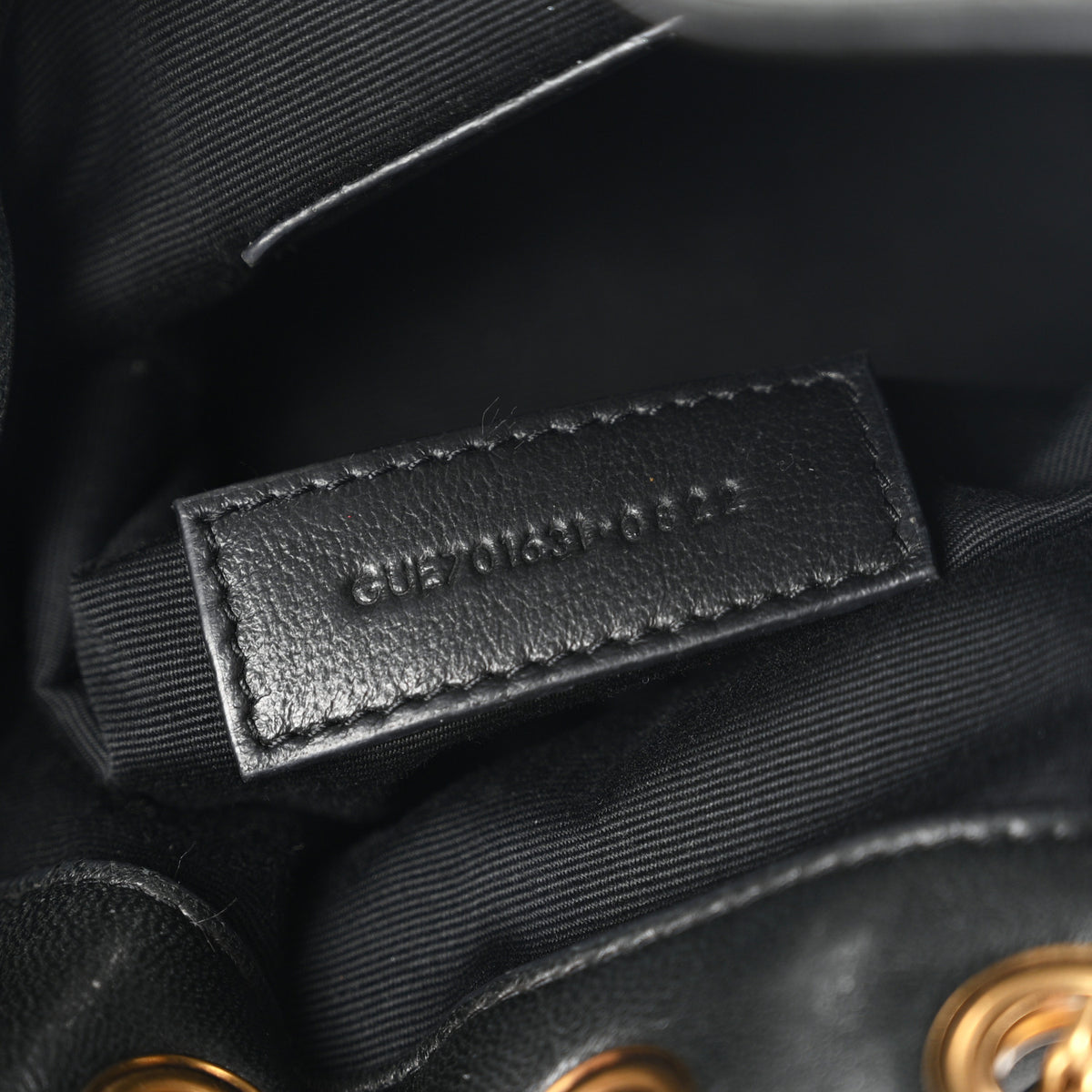 Saint Laurent Lambskin Matelasse Monogram Joe Nano Bucket Bag Black 7 of 10