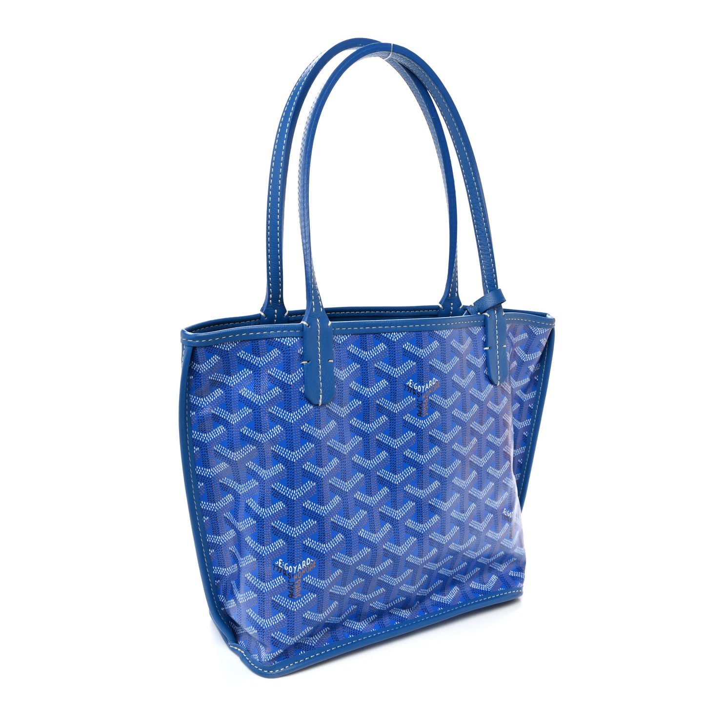 Goyardine Reversible Mini Anjou Sky Blue