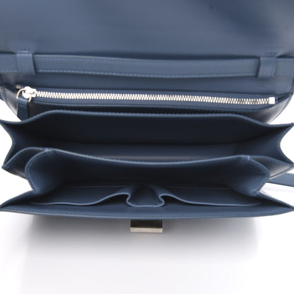 Celine Box Calfskin Medium Classic Box Flap Bag Blue Slate 5 of 11