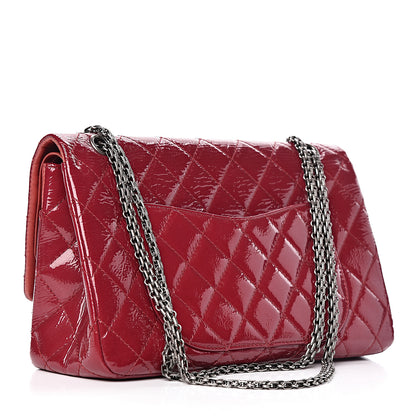 Chanel Distressed Patent Quilted 2.55 Reissue 227 Flap Red 3 of 18