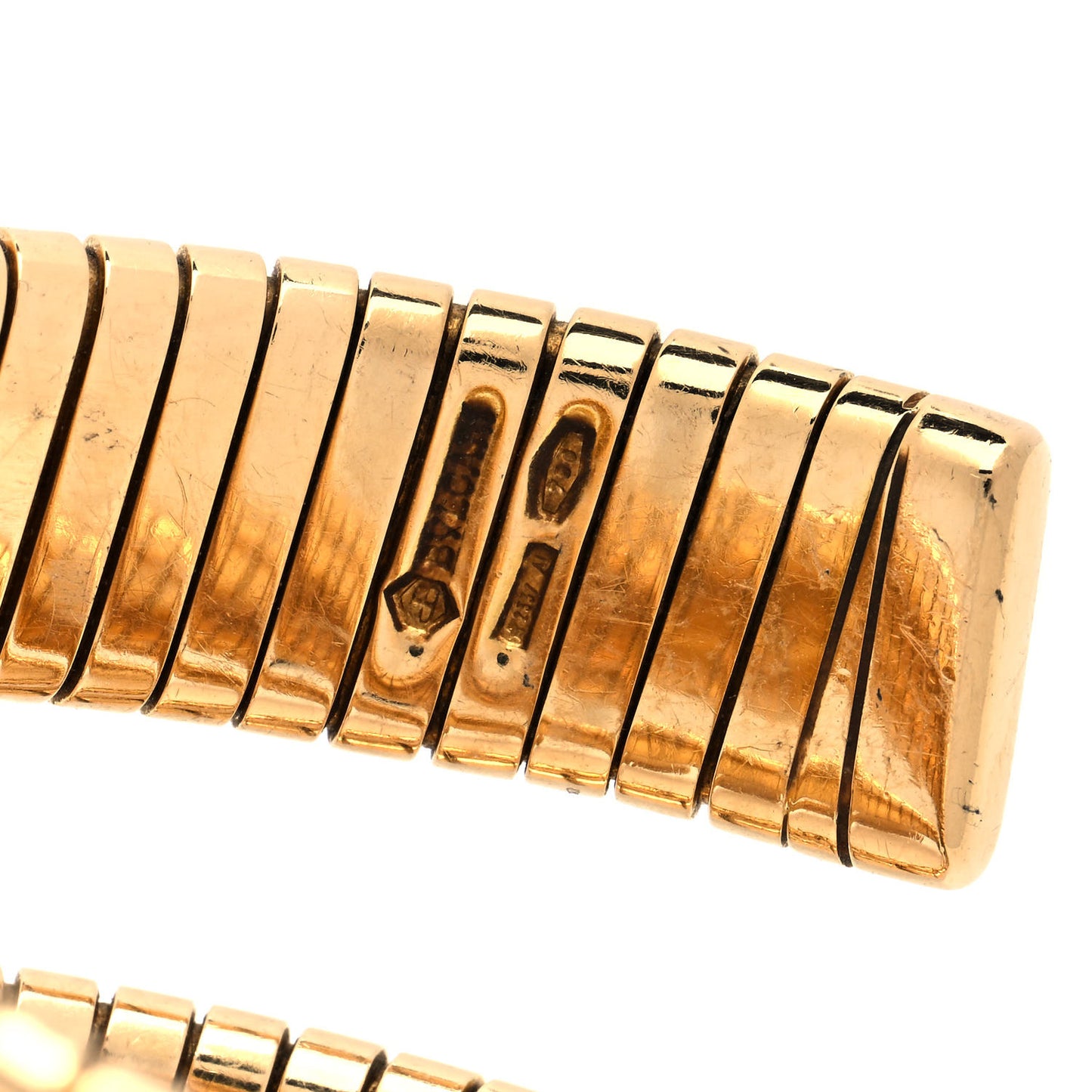 18K Yellow Gold 19mm Serpenti Tubogas Double Spiral Quartz Watch Black
