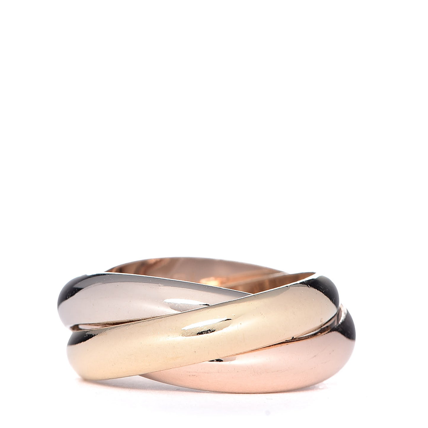 18K Pink Yellow White Gold Classic Trinity Ring 52 6
