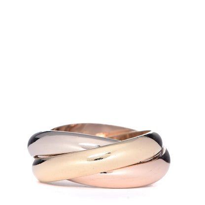 Cartier 18K Pink Yellow White Gold Classic Trinity Ring 52 6 1 of 7