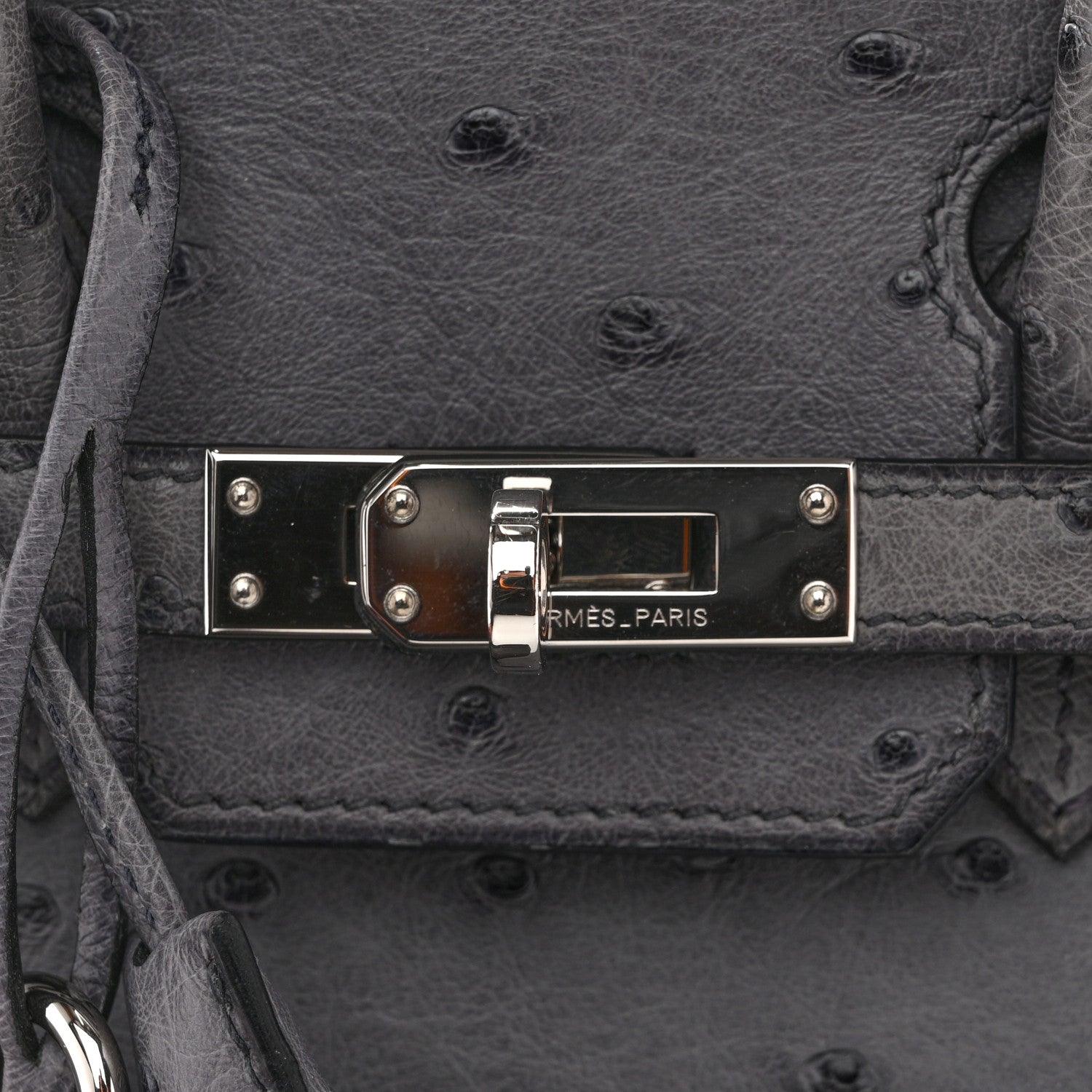 Hermes Ostrich Birkin 25 Gris Agate 13 of 15