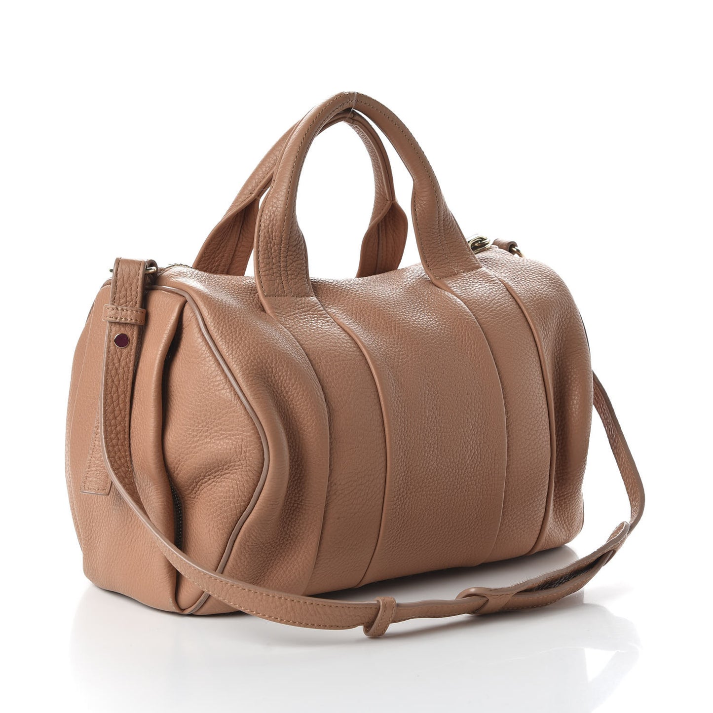 Pebbled Calfskin Rocco Tan Gold Hardware