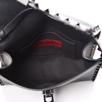 Valentino Garavani Vitello Monochrome Medium Rockstud Flip Lock Crossbody Bag Black 5 of 10
