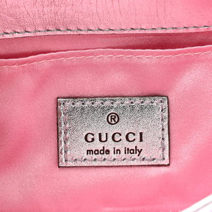 Gucci Iridescent Nappa Vertical Matelasse Small Maxi Horsebit Chain Shoulder Bag Escape Pink 6 of 12