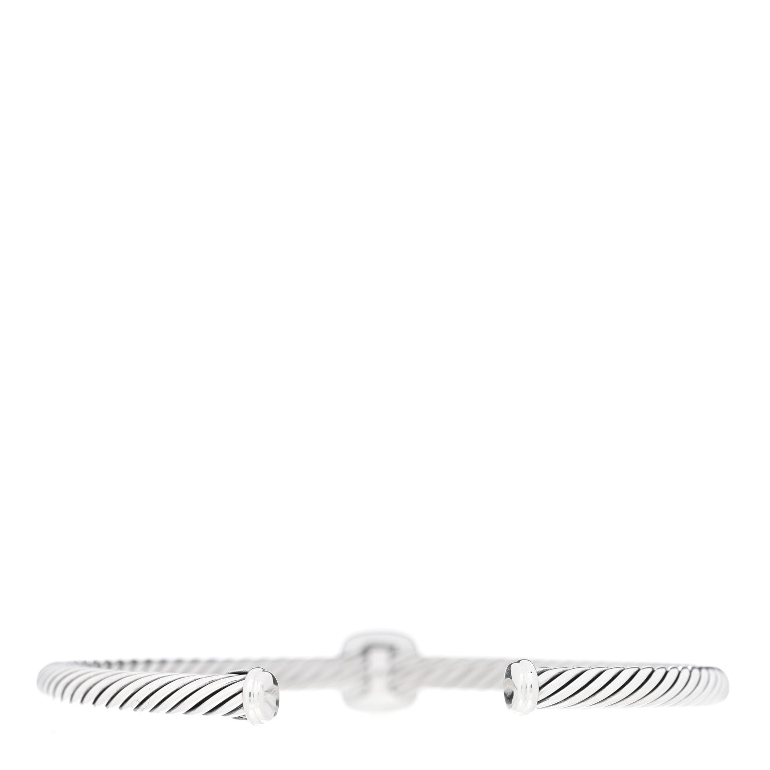 David Yurman Sterling Silver 18K Gold Smoky Quartz 4mm Noblesse Station Bracelet 2 of 3