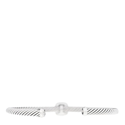 David Yurman Sterling Silver 18K Gold Smoky Quartz 4mm Noblesse Station Bracelet 2 of 3
