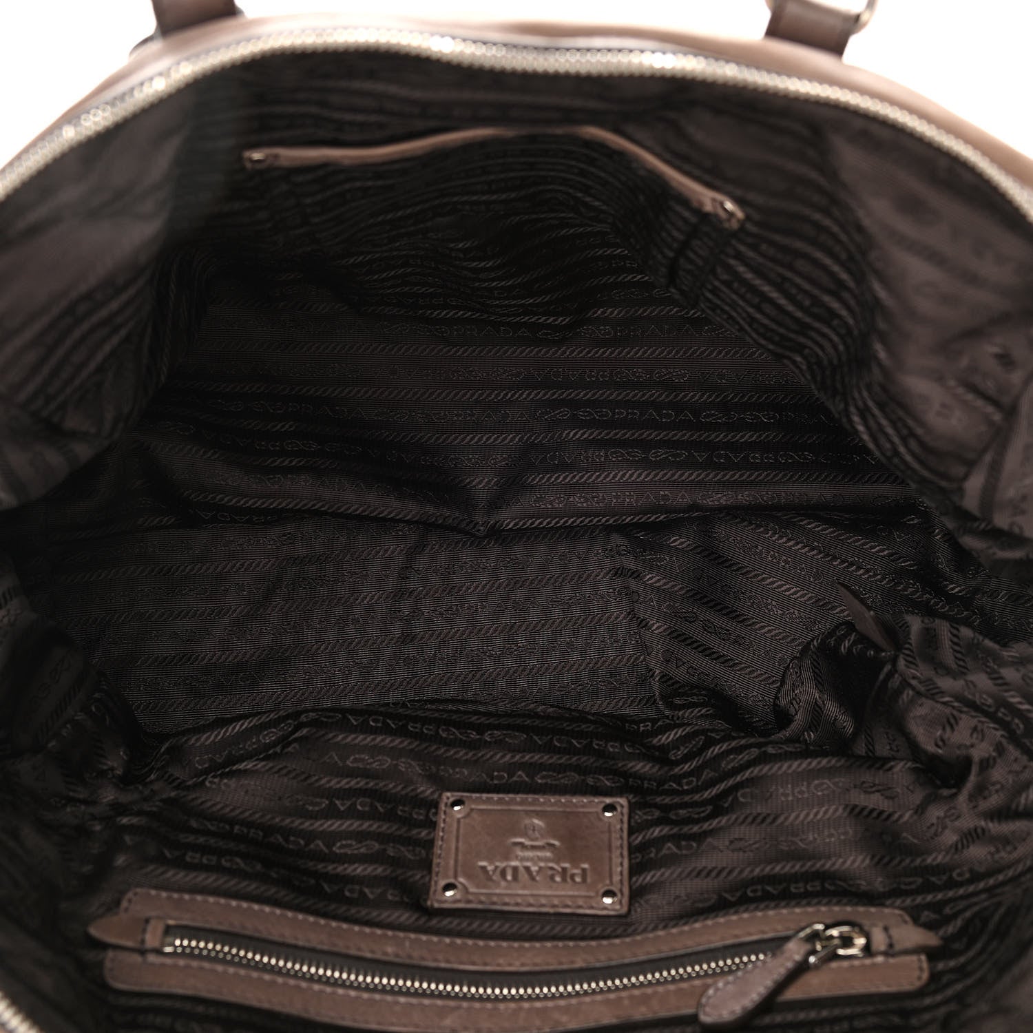 Prada Glace Calf Shoulder Bag Ardesia Fumo 4 of 15