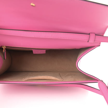 Gucci Vitello Fontanella Web Medium Sylvie Top Handle Bag Pink Tropical Flower 5 of 12