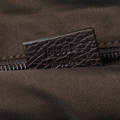 Gucci Denim Monogram Messenger Bag Dark Brown 6 of 9