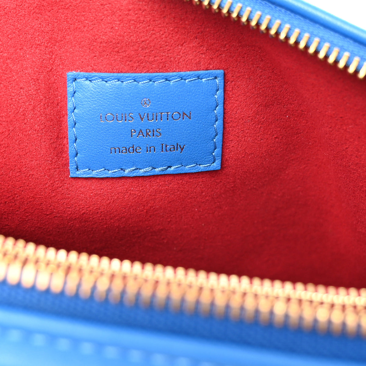 Louis Vuitton Lambskin Embossed Monogram Vuittamins Coussin PM Blue Red 7 of 11
