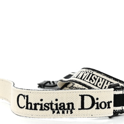 Christian Dior Canvas Embroidered Shoulder Strap Black Ultramatte 4 of 6
