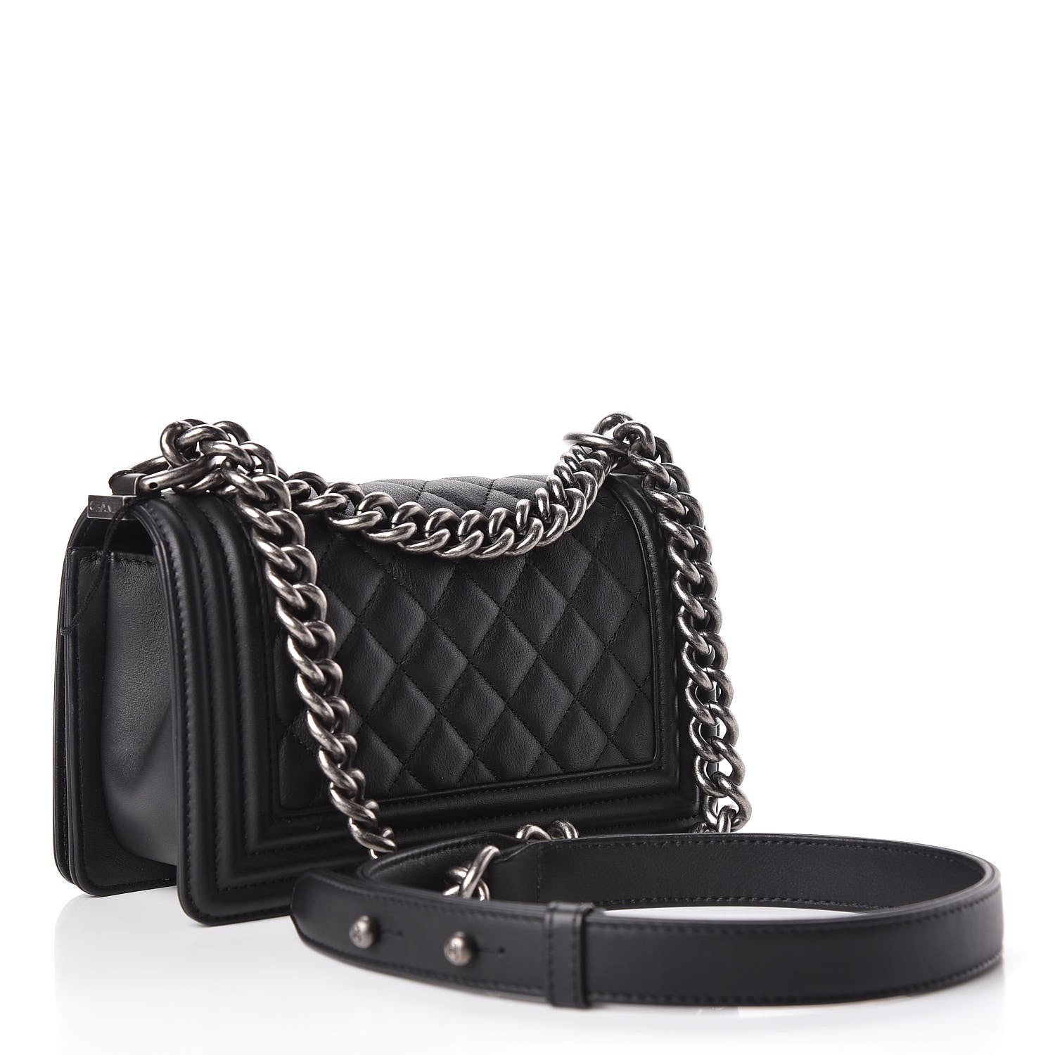 Chanel Calfskin Quilted Small Boy Flap Black 3 of 12