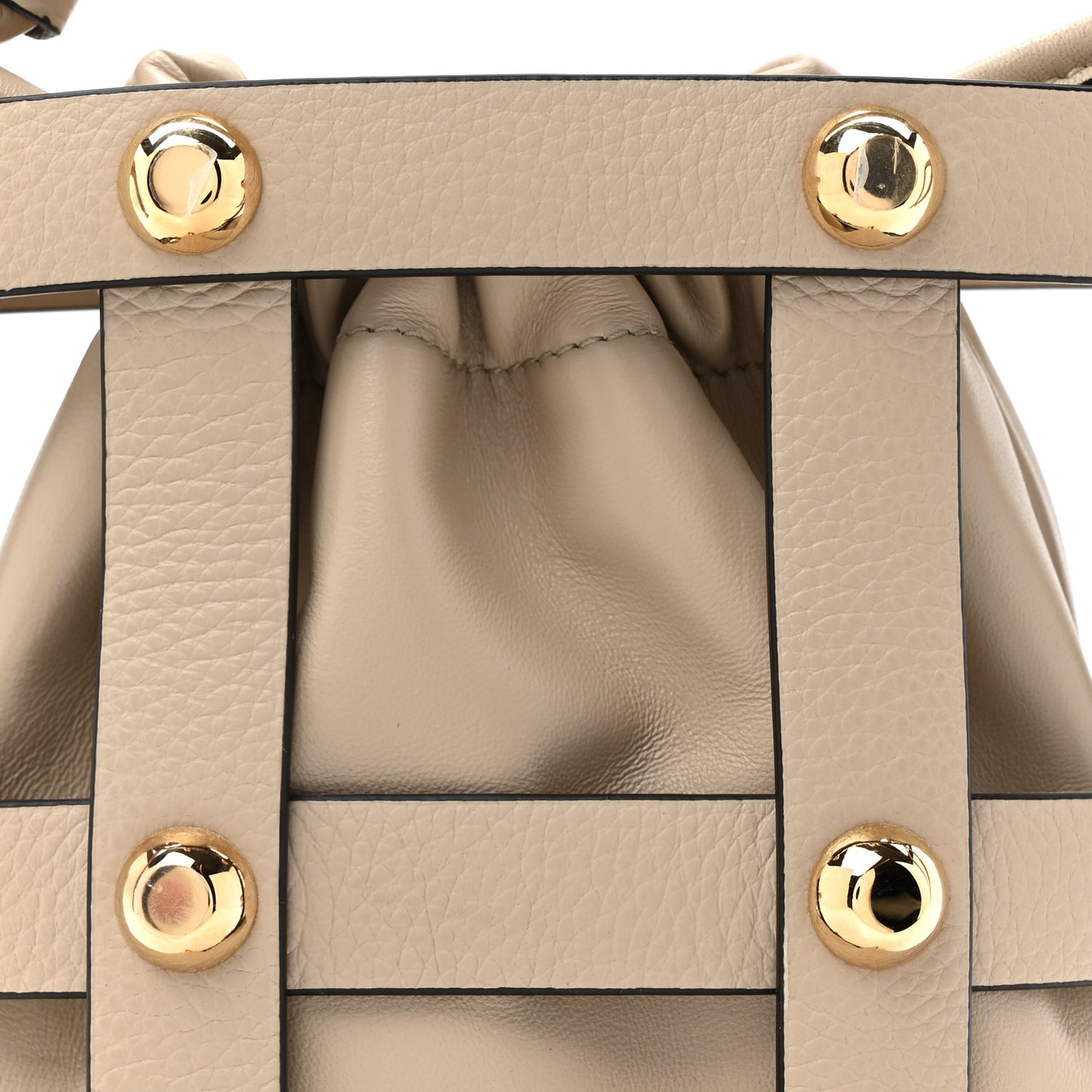 Calfskin Cage Bag Beige